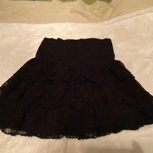 Black lace skirt